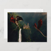 レッドドラゴンズ城ファンタジー景観 ポストカード (正面/裏面)