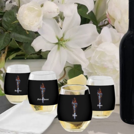 レッドドラゴンソードバラ ステムなしワイングラス