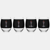 レッドドラゴンソードバラ ステムなしワイングラス (裏面)