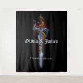 レッドドラゴンソードバラ タペストリー (正面)