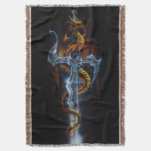 レッドドラゴンソードファンタジー スローブランケット (正面縦)