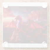 レッドドラゴンパーチズオンクラギーマウンテンピーク ガラスコースター (裏面)