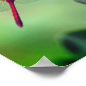 レッドドラゴンフライオンドグウッドフルーツ鏡抽象芸術 ポスター (角)