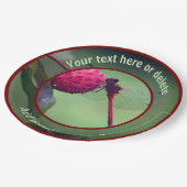 レッドドラゴンフライ自然パーソナライズされたパーティー ペーパープレート (アングル)