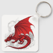 レッドドラゴン抽象芸術 キーホルダー (裏面)