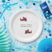 レッドドラゴン結婚の紙プレート ペーパープレート (パーティー)