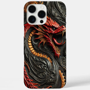 レッドドラゴン芸術的アート iPhone 16 PRO MAXケース