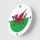 レッドドラゴン・オブ・ウェールズ ラウンド壁時計 (傾斜)