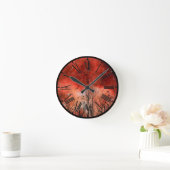 レッドドリームスカイアクリル時計 ラウンド壁時計 (ホーム)