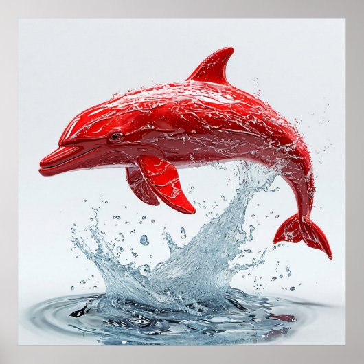 レッドドルフィンアート ポスター (正面)