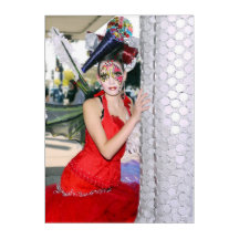 レッドドレスアクリルウォールアートのモデル