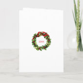 レッドドレスキャンドルツリーのヴィンテージクリスマスガール シーズンカード (裏面)