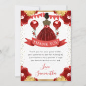 レッドドレスダークスキンプリンセスキンセアニェラ サンキューカード (正面)