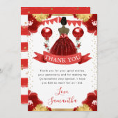 レッドドレスダークスキンプリンセスキンセアニェラ サンキューカード (正面/裏面)