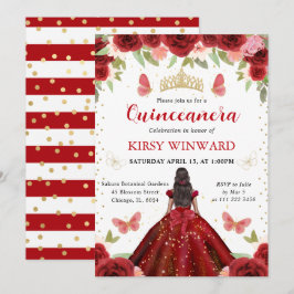 レッドドレスダークスキンプリンセスキンセアニェラ 招待状