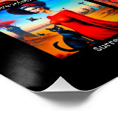 レッドドレスブラック猫アートの動き ポスター (コーナー)