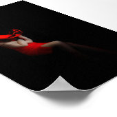 レッドドレスポスターの美しいモデル ポスター (角)