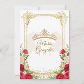 レッドドレスメキシカンフラワークインセアニラ 招待状 (裏面)