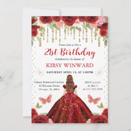 レッドドレスレッドフォールドプリンセス21歳 招待状