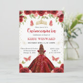 レッドドレスレッドヘアプリンセスキンセアニェラ 招待状 (スタンド正面)