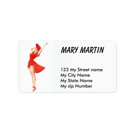 レッドドレスヴィンテージレトロ ラベル (正面)