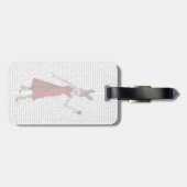 レッドドレス姿のウサギ ラゲッジタグ (裏面横)