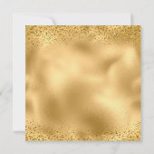 レッドドレス金ゴールドグリッタークラウンミーキンセアニラ 招待状 (裏面)