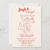 レッドドレンジングル&ミングルクリスマスサンタパーティー 招待状 (正面)