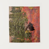 レッドドワーフに立つブルムース樺の木 タペストリー (正面)