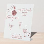 レッドドードルニューイヤーパーティーバー 台座サイン