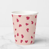 レッドドードルハートオンピーチ紙カップ 紙コップ (裏面)