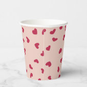レッドドードルハートオンピーチ紙カップ 紙コップ (右)