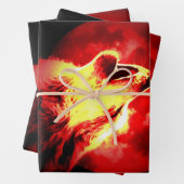 レッドナイトマットでハウリングウルフ ラッピングペーパーシート (インサイチュ)