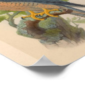 レッドナップ《鳥》ハヤブサバードヴィンテージアートプリント ポスター (角)