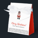 レッドナツクラッカークリスマスホリデー フェイバーボックス<br><div class="desc">可愛いクリスマスパーティーのお願い箱。おカスタマイズ休みの挨拶と名前。Blackberry Boulevardによって設計。</div>
