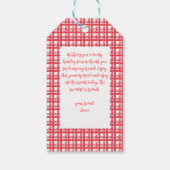 レッドナツクラッカー大千年パーソナライズされた年 ギフトタグ (裏面)