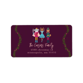 レッドナツクラッカー差出人住所ラベル ラベル