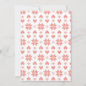 レッドニットのセーターのパターン写真クリスマスカード 招待状 (裏面)