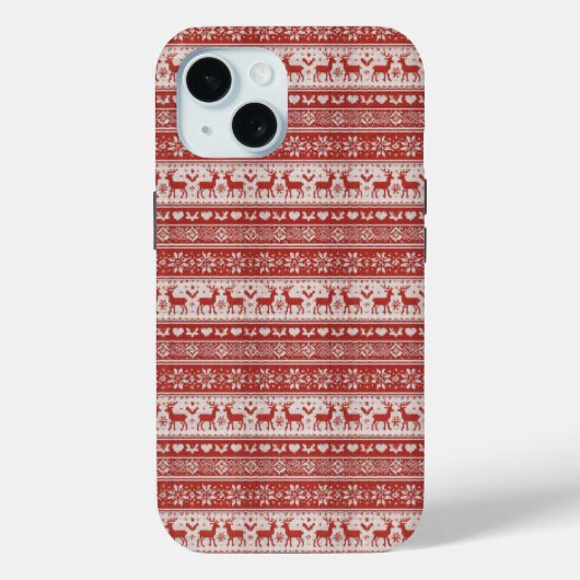 レッドニットクリスマス Case-Mate iPhoneケース (裏面)