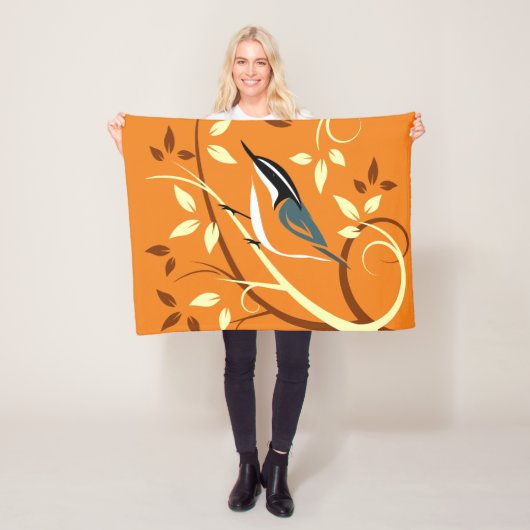 レッドヌサッチオンスタイルズツリーブランチ フリースブランケット (インサイチュ)