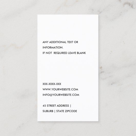 レッドネイビーグレー電球電気技師 名刺 (裏面)