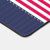 レッドネイビーブルー航海のいかりデザイン名前をカスタムする デスクマット (コーナー)