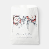 レッドネイビー水中カニサンゴ航海の結婚ズ フェイバーバッグ (正面)