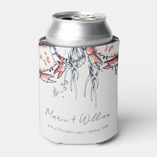 レッドネイビー水中カニサンゴ航海の結婚ズ 缶クーラー (缶正面)