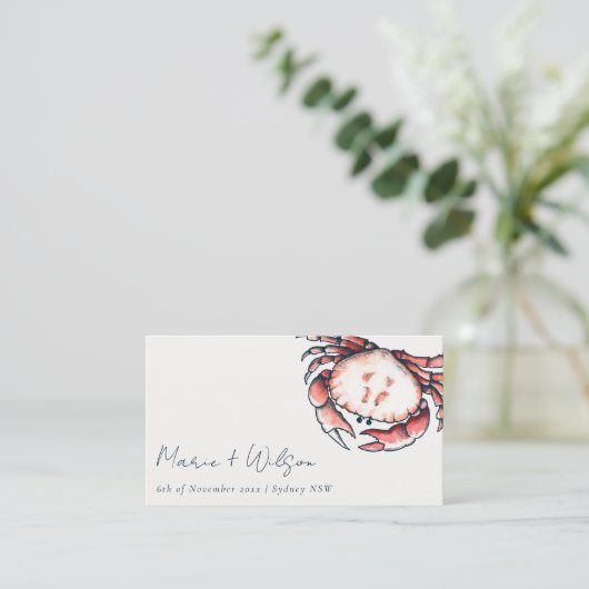 レッドネイビー水中カニ航海のズ結婚サイト プレイスカード (スタンド正面)