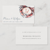 レッドネイビー水中カニ航海のズ結婚サイト プレイスカード (正面/裏面)