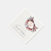 レッドネイビー水中カニ航海のブライダルシャワー スタンダードカクテルナプキン (角)