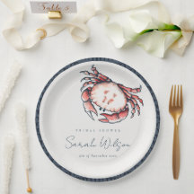 レッドネイビー水中カニ航海のブライダルシャワー