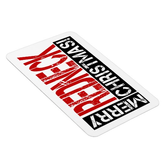 レッドネックおもしろいの聖降誕祭の願い マグネット (右側)