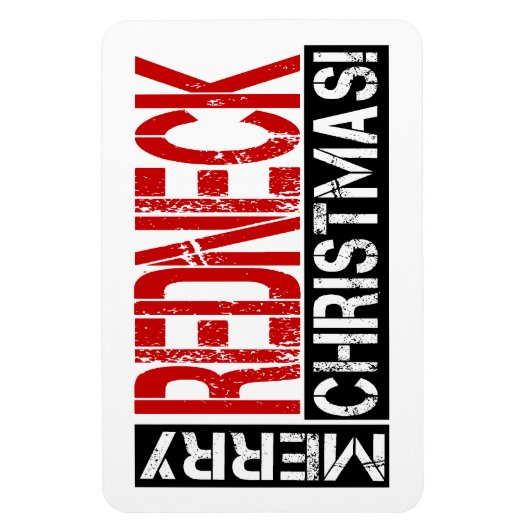 レッドネックおもしろいの聖降誕祭の願い マグネット (縦)